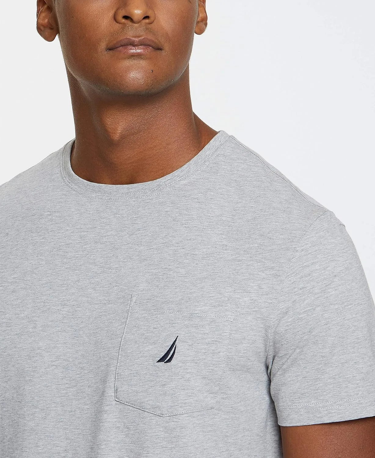 Nautica Men's Solid Crew Neck Short-Sleeve Pocket T-Shirt