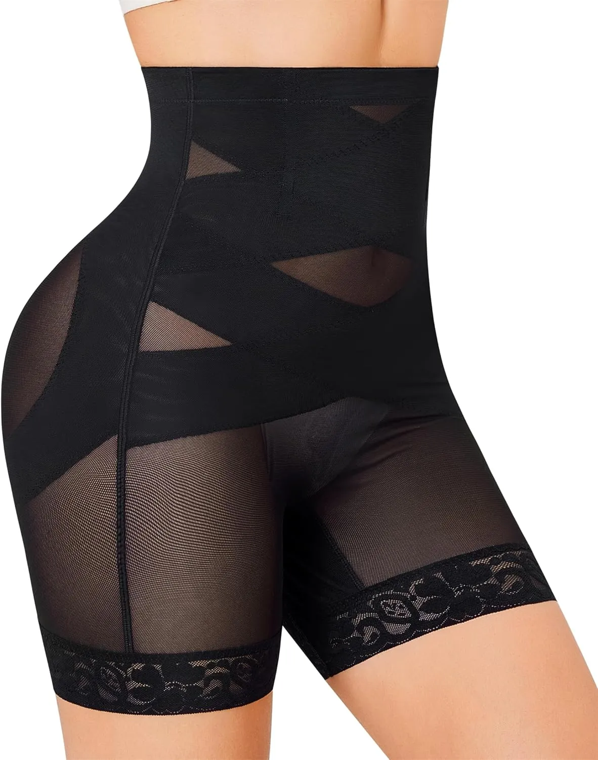 Nebility Shapewear Tummy Control Body Shaper High Waisted Butt Lifting Panties Shapewear Shorts Thigh Slimmer