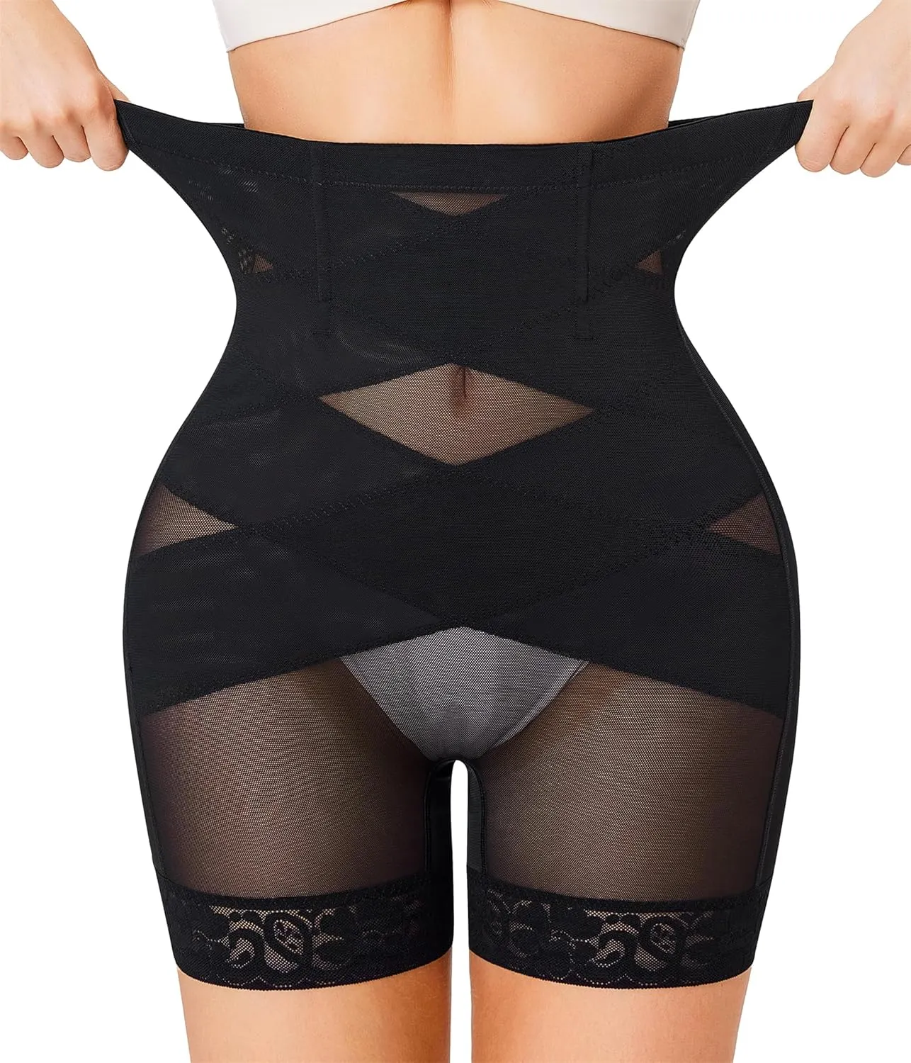 Nebility Shapewear Tummy Control Body Shaper High Waisted Butt Lifting Panties Shapewear Shorts Thigh Slimmer