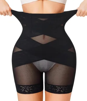 Nebility Shapewear Tummy Control Body Shaper High Waisted Butt Lifting Panties Shapewear Shorts Thigh Slimmer