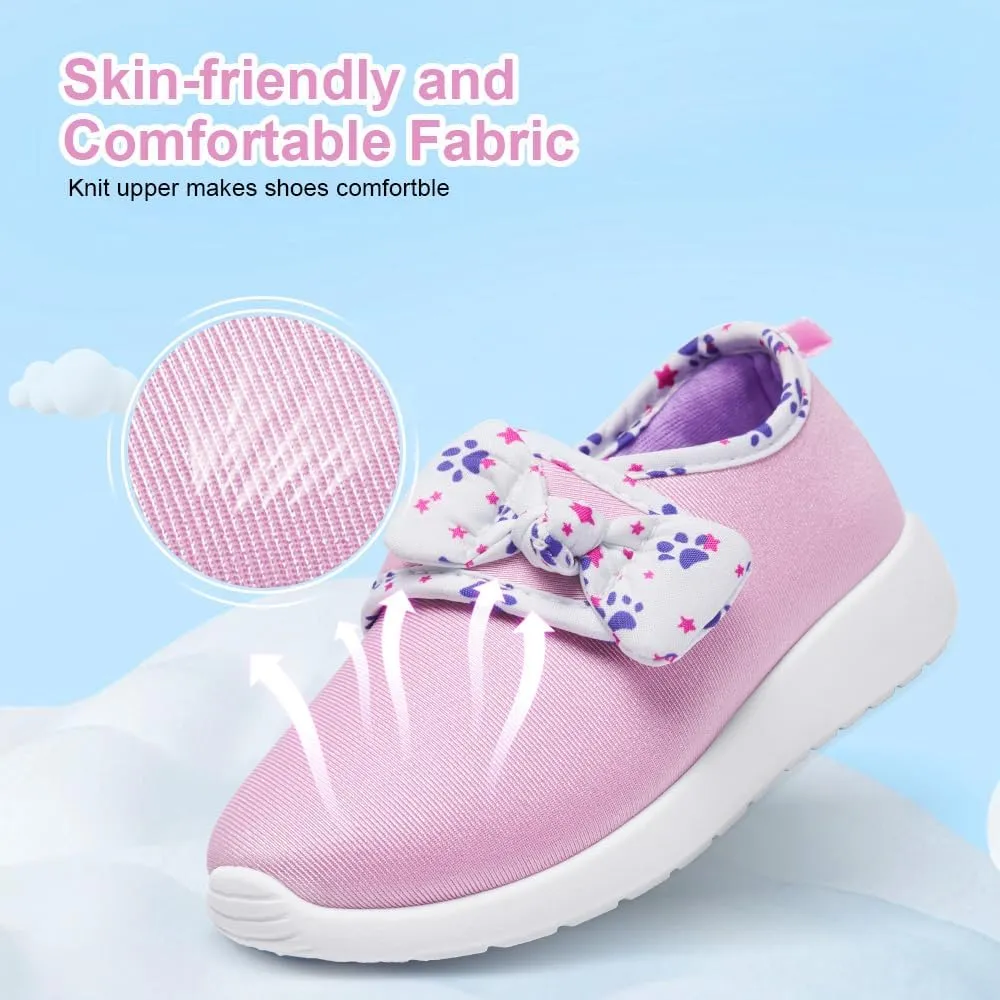 nerteo Toddler Girl Shoes Lightweight Slip On Sneakers for Kids
