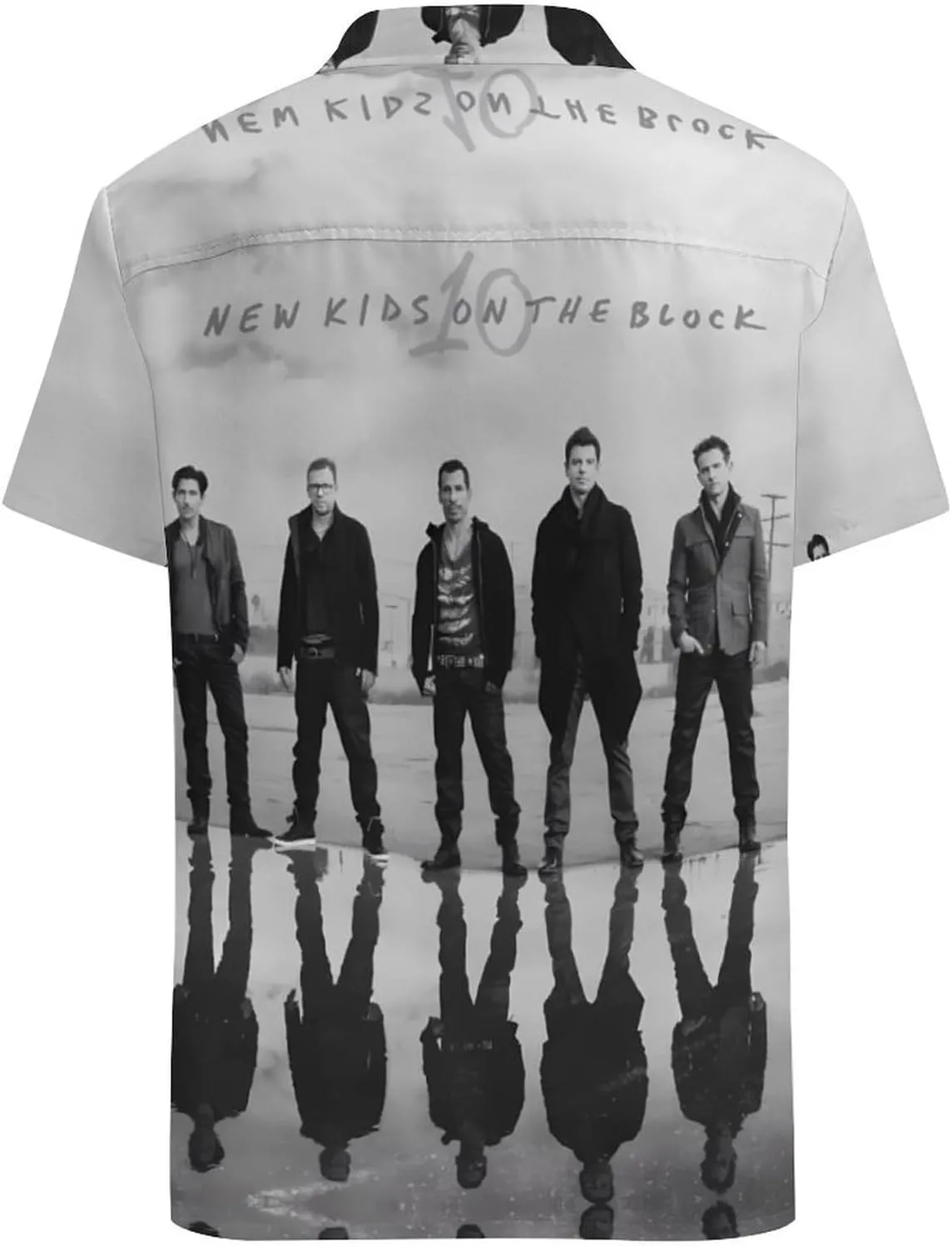 New Kids Music On The Block Shirt A Short Sleeved Shirt Button Down Shirts V Neck Short Sleeved Leisure Fresh Tee