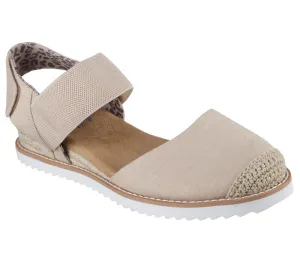 NEW Women's SKECHERS BOBS DESERT KISS - SUN SHINING Natural WOVEN Sandals AUTHENTIC IN BOX