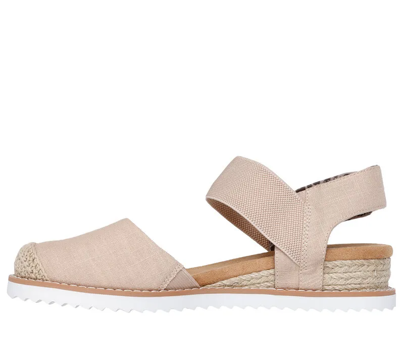 NEW Women's SKECHERS BOBS DESERT KISS - SUN SHINING Natural WOVEN Sandals AUTHENTIC IN BOX