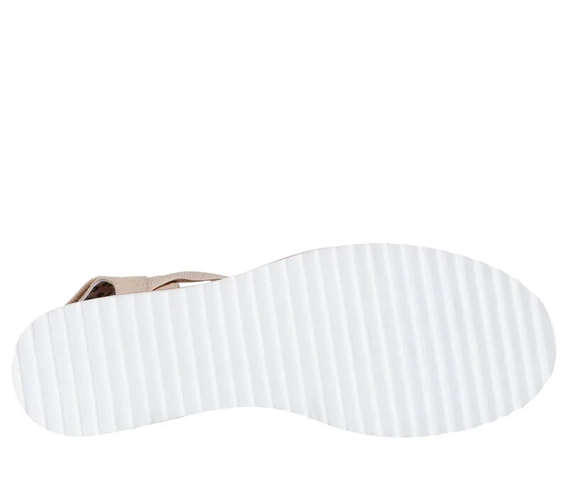 NEW Women's SKECHERS BOBS DESERT KISS - SUN SHINING Natural WOVEN Sandals AUTHENTIC IN BOX