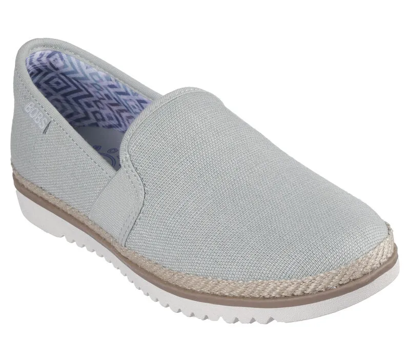 NEW Women's SKECHERS BOBS FLEXPADRILLE LO Mint LINEN Shoes AUTHENTIC IN BOX