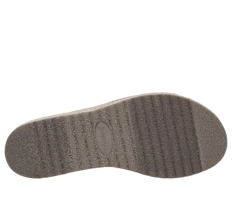 NEW Women's SKECHERS BREEZIE - SHIMMER WAVER Natural Gold FABRIC Sandals AUTHENTIC IN BOX