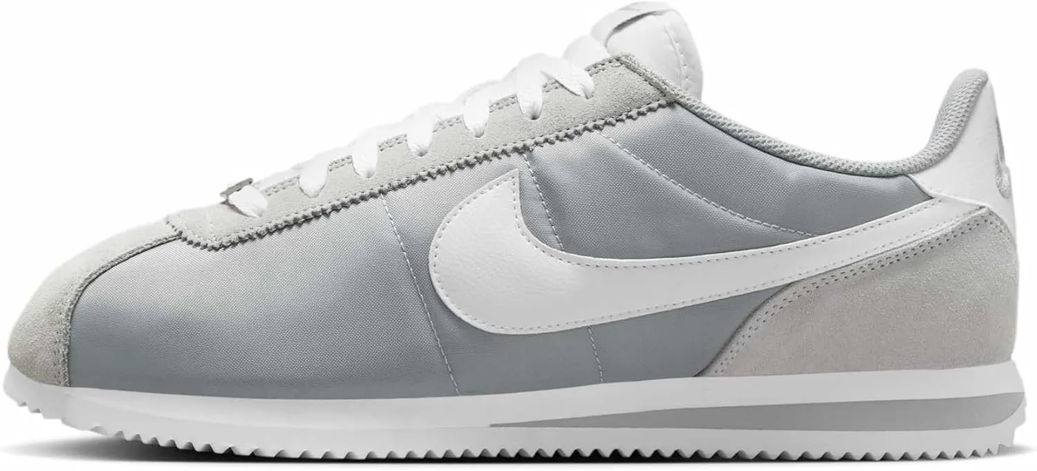 Nike Cortez Textile Men's Shoes (HF0263-002, Flat Silver/White) Size 13