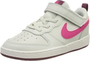 Nike Court Borough Low 2 (GS), Kids Basketball Shoes, Pure Platinum Pink Prime Sangria, 1.5 AU
