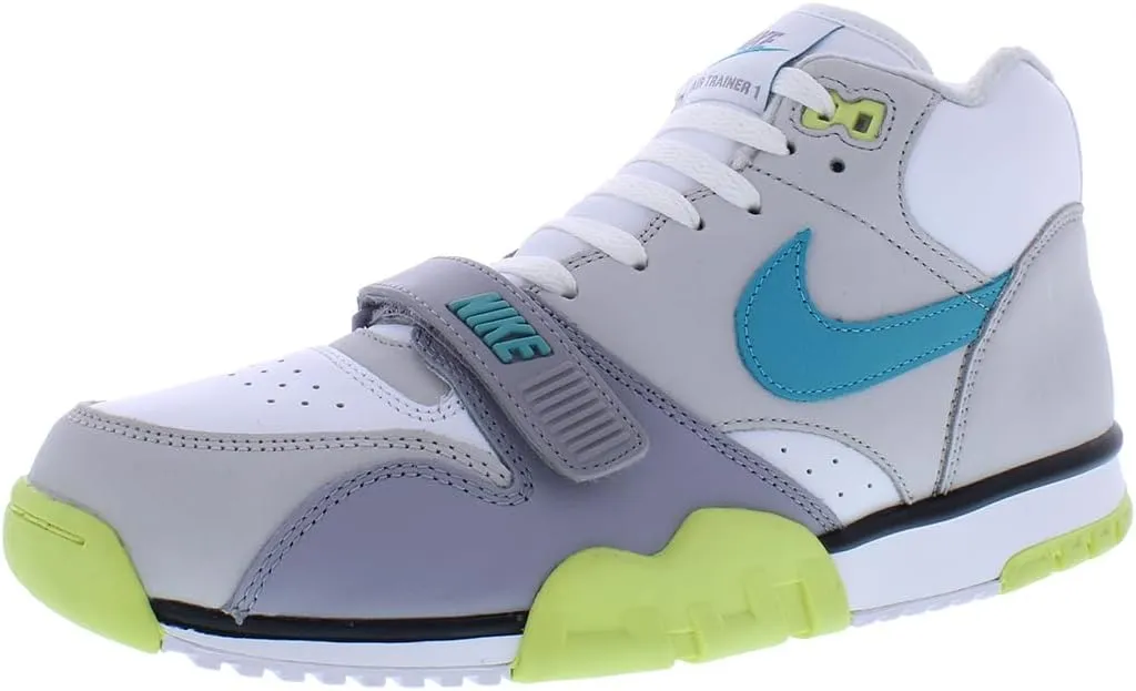 Nike Men's Air Trainer 1 "Citron Wht/Teal Nebula-Neutral Grey (FQ8828 100) - 9