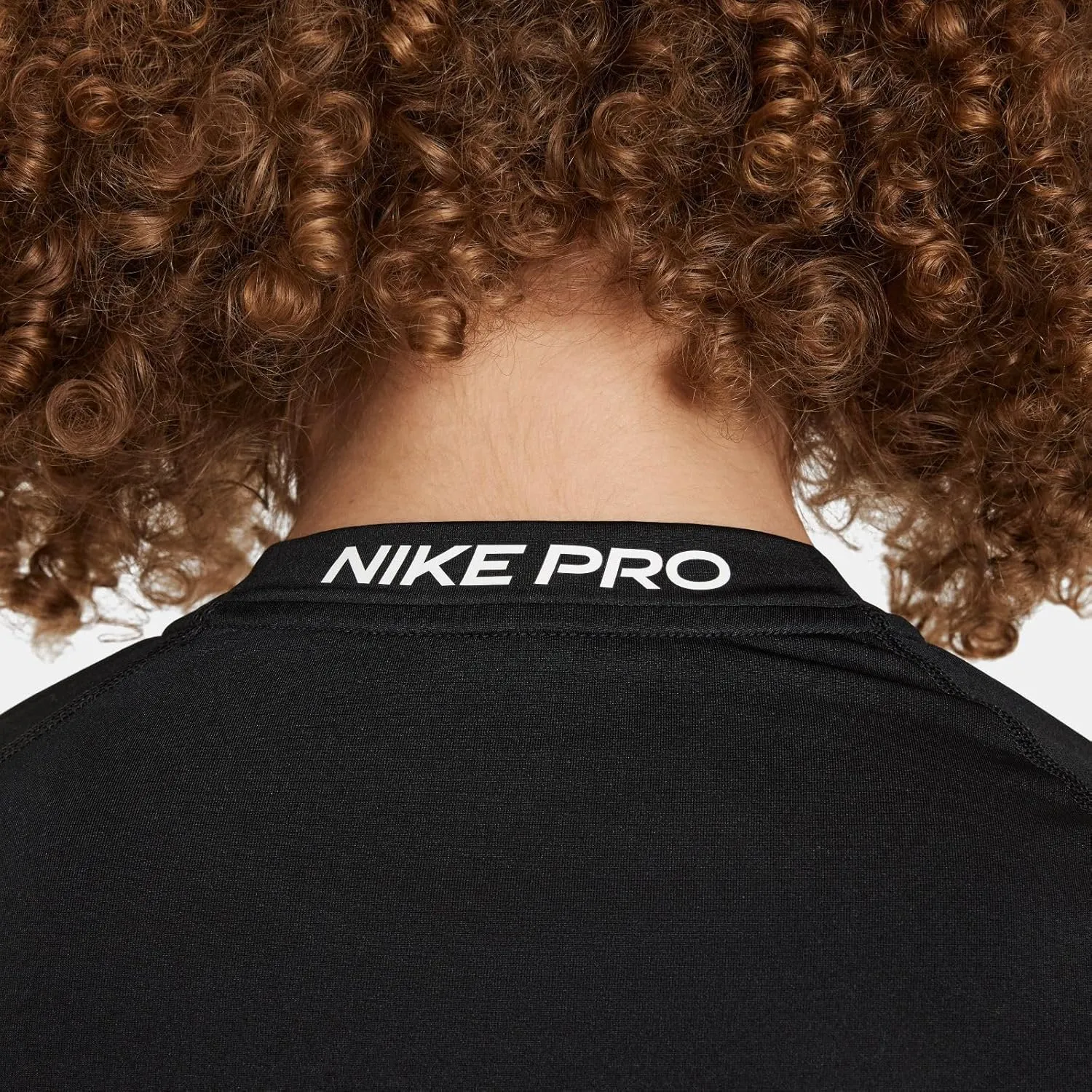 Nike Pro Big Kids' (Boys') Dri-FIT Long-Sleeve Top (Black/White, FJ6822-010)