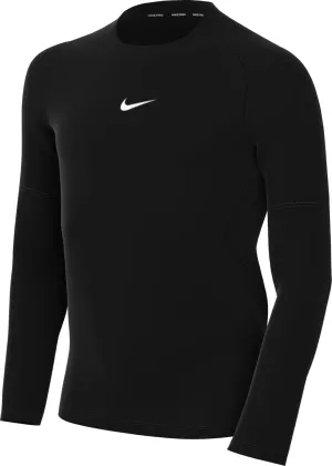 Nike Pro Big Kids' (Boys') Dri-FIT Long-Sleeve Top (Black/White, FJ6822-010)