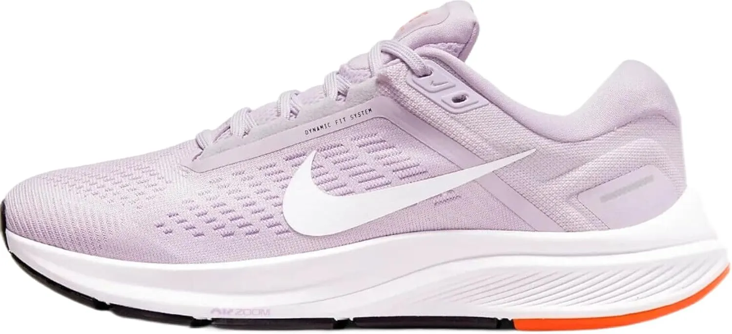 Nike Women's Structure 24 Road Running Shoes, Doll/White-Lilac-Rush Orange, 8.5 M US