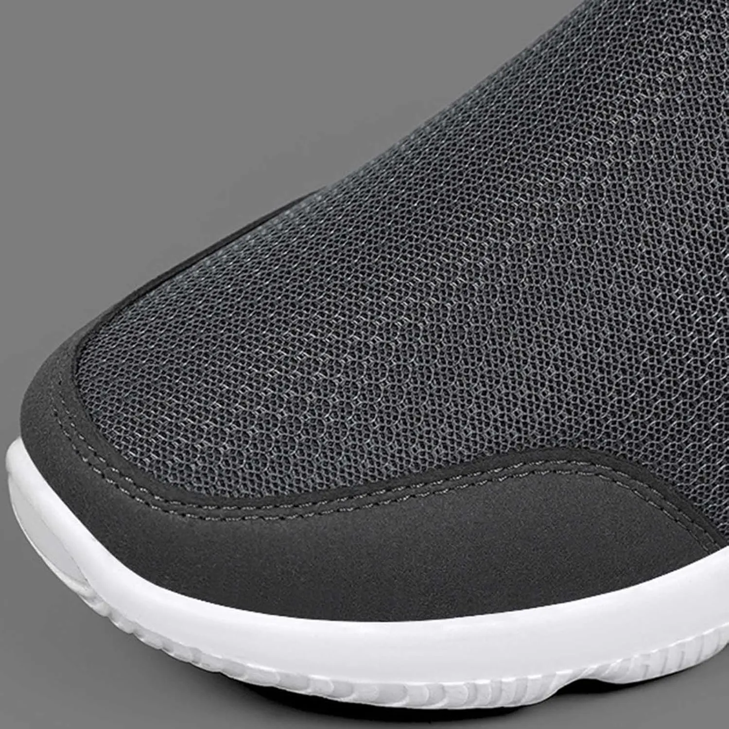 Non Slip Work Sport Shoes for Men Breathable Elastic Fly Woven Mesh Sneaker Casual Soft Flat Soled Walking Shoes