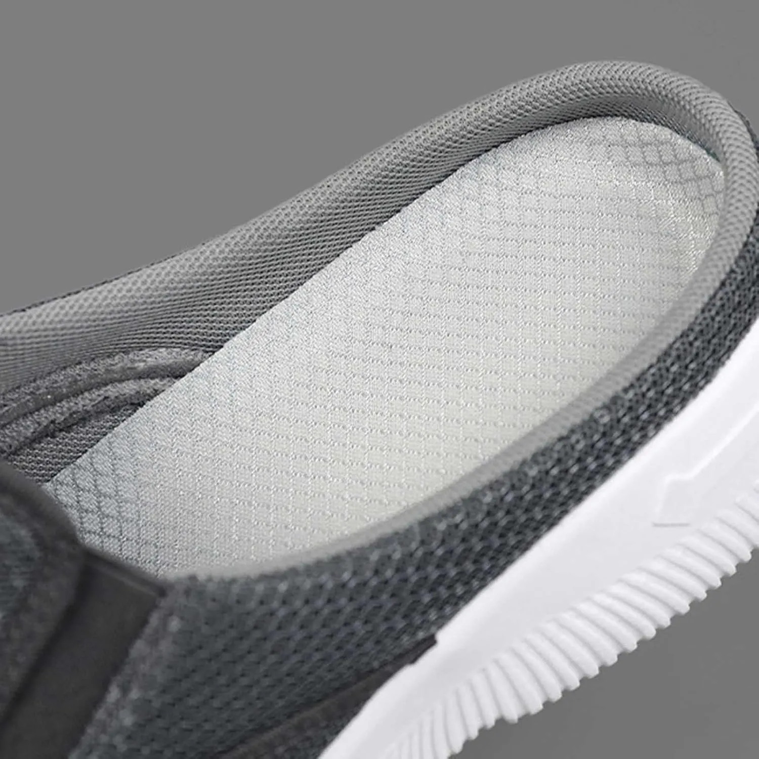 Non Slip Work Sport Shoes for Men Breathable Elastic Fly Woven Mesh Sneaker Casual Soft Flat Soled Walking Shoes
