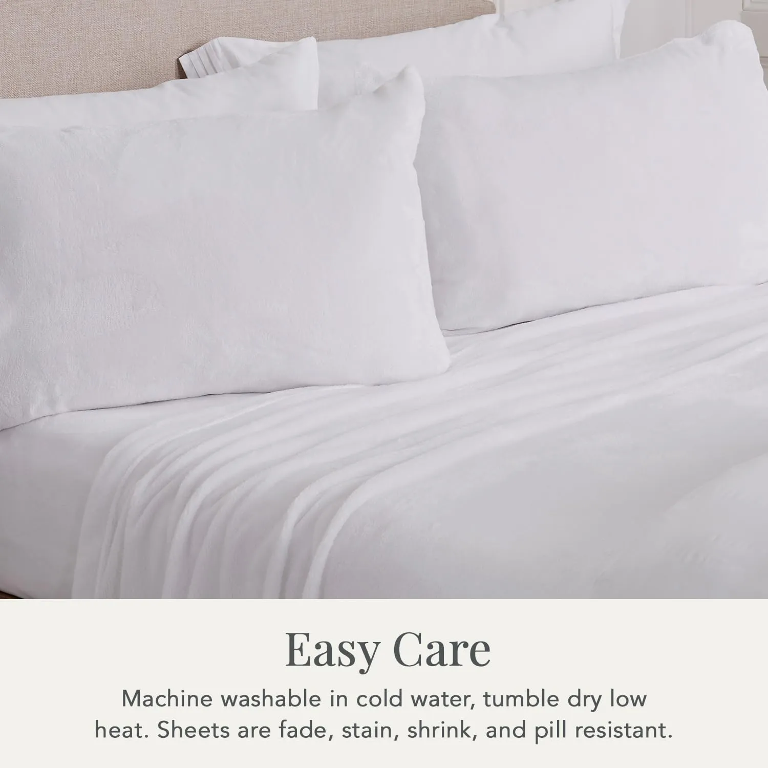 NY Loft Ultra Soft Micro Fleece Sheets Set with Extra Deep Pockets | Super Plush Polar Fleece | Velvet Plush Cozy Warmth | Tribeca Collection (Twin, White)