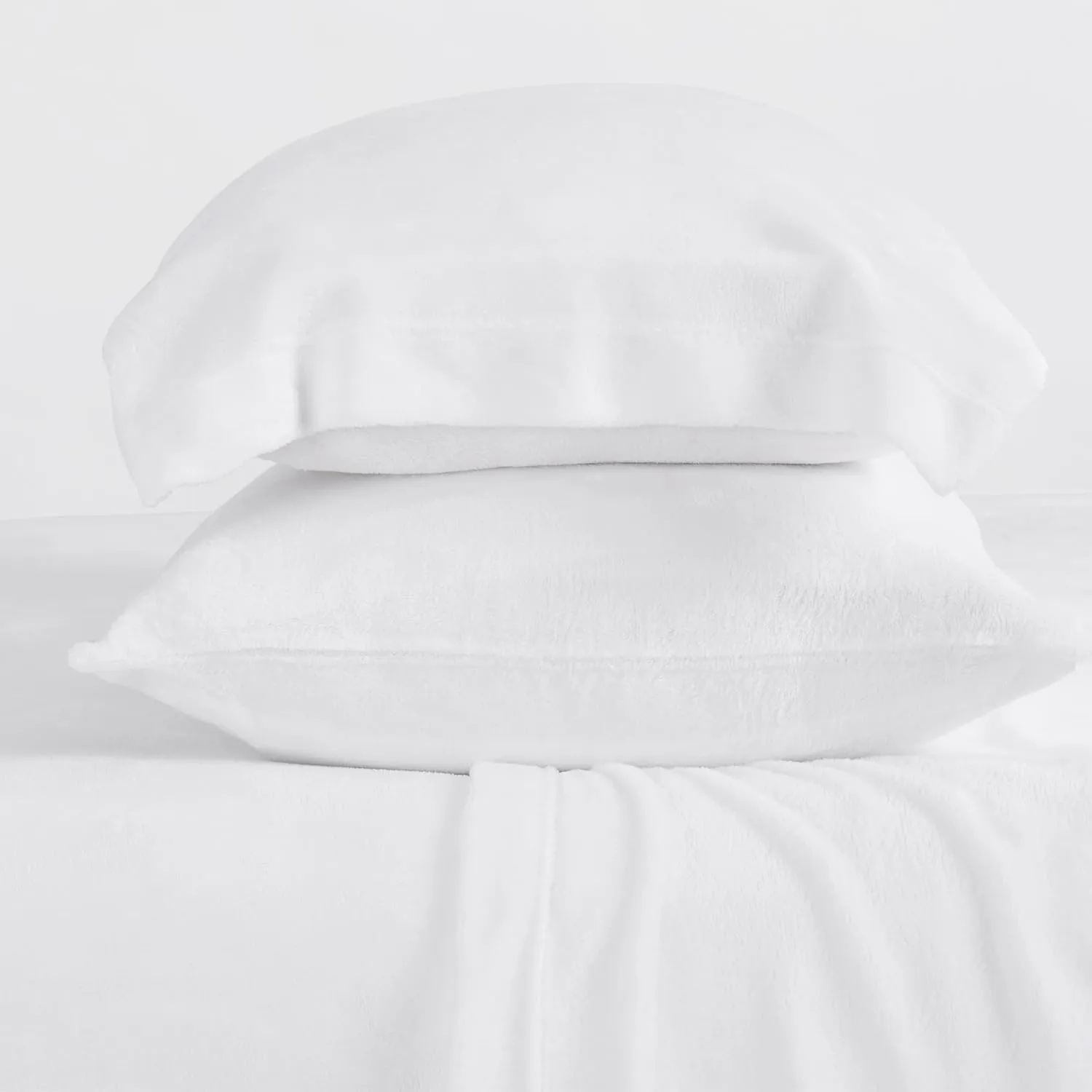 NY Loft Ultra Soft Micro Fleece Sheets Set with Extra Deep Pockets | Super Plush Polar Fleece | Velvet Plush Cozy Warmth | Tribeca Collection (Twin, White)