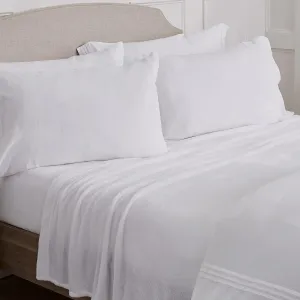 NY Loft Ultra Soft Micro Fleece Sheets Set with Extra Deep Pockets | Super Plush Polar Fleece | Velvet Plush Cozy Warmth | Tribeca Collection (Twin, White)