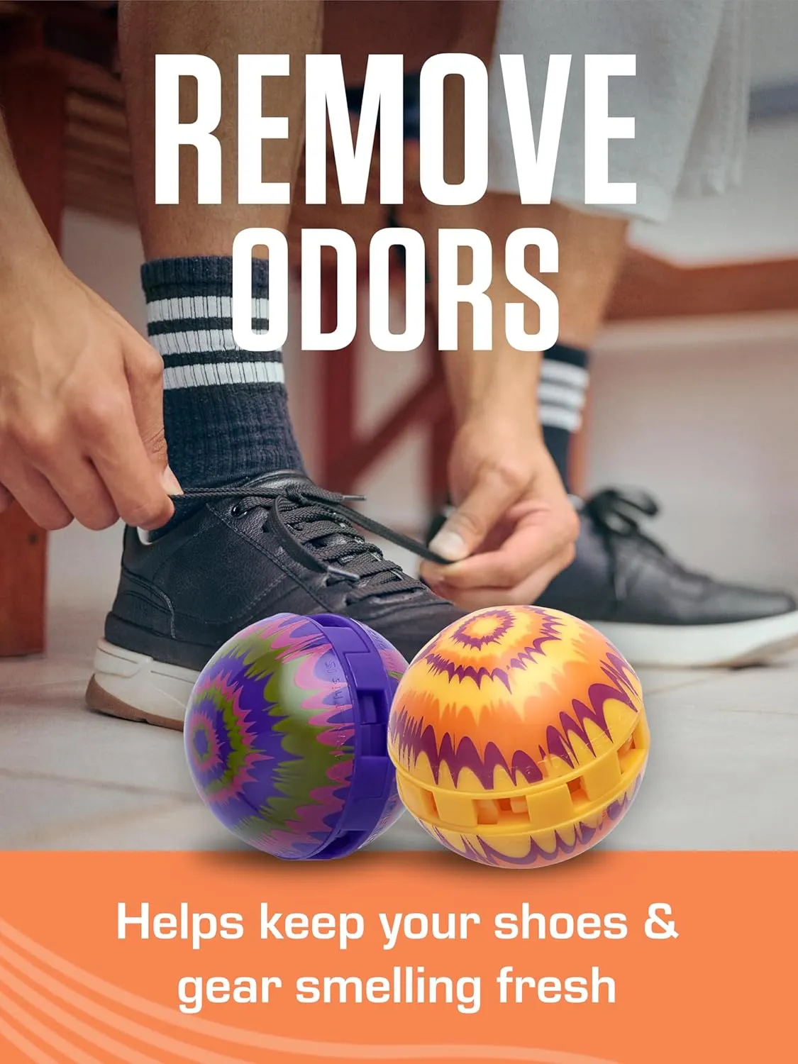 Odor-Fighting Shoe Fresheners, Eliminates Unpleasant Smells, Perfect For Sneakers, Gym Bags, Gear Bags, Drawers, Lockers, And More!, Fireside X-Mas, 6 Pack