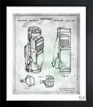 Oliver Gal "Golf Bag 1995" Framed Art, 10" x 12"