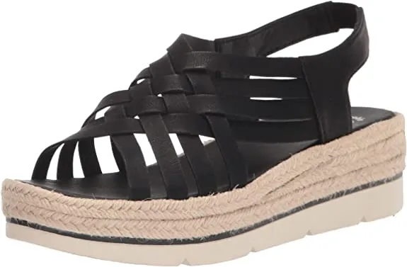 On Wedge Precision-engineered Open Scholl's Toe Sandals Black Heel Dr. Hot-selling Site Espadrille Off Slip