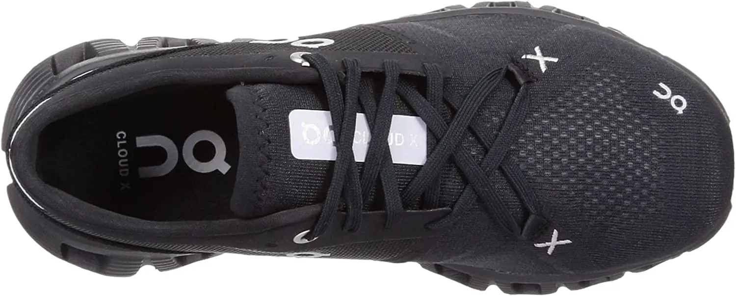 On Women's Cloud X 3 Sneakers, Black, 11 Medium US