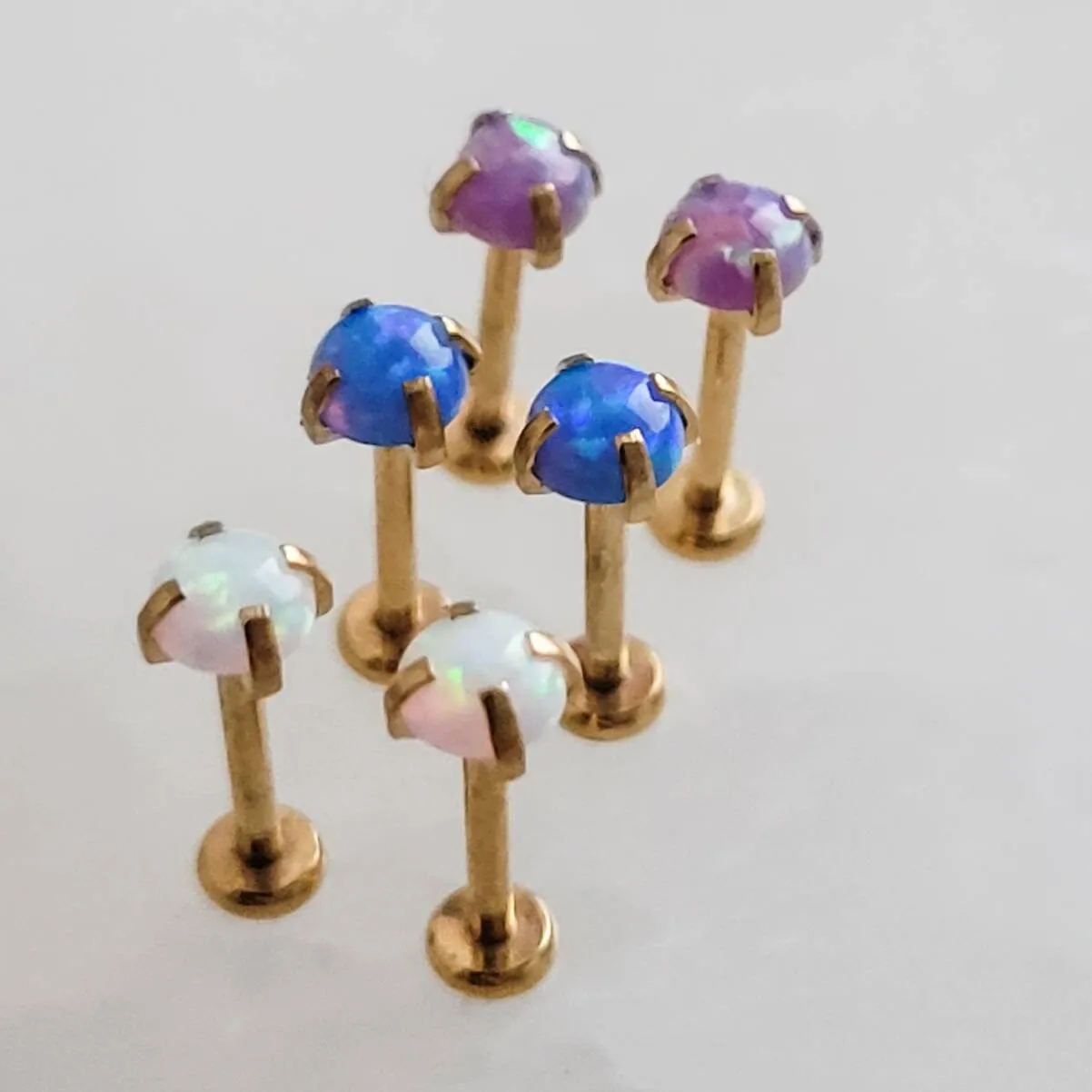 Opal Flat Back Studs