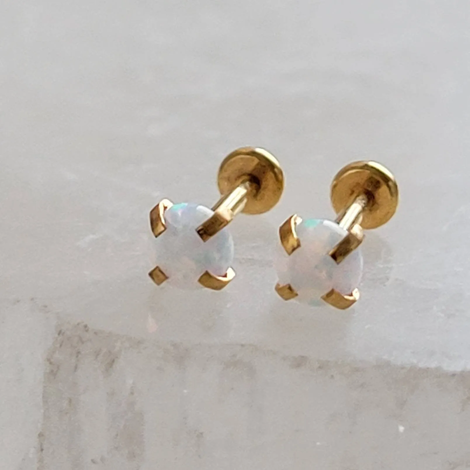 Opal Flat Back Studs