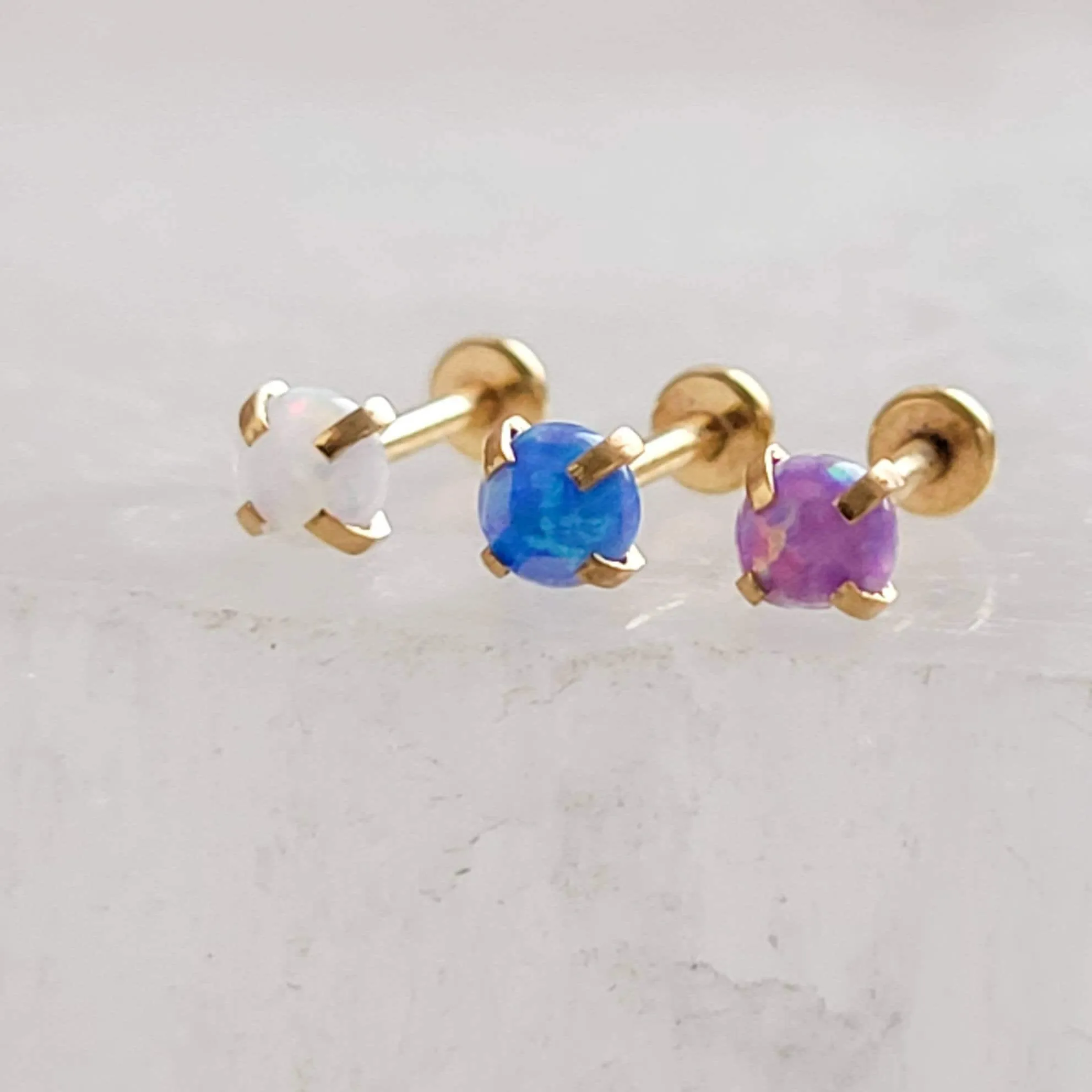 Opal Flat Back Studs
