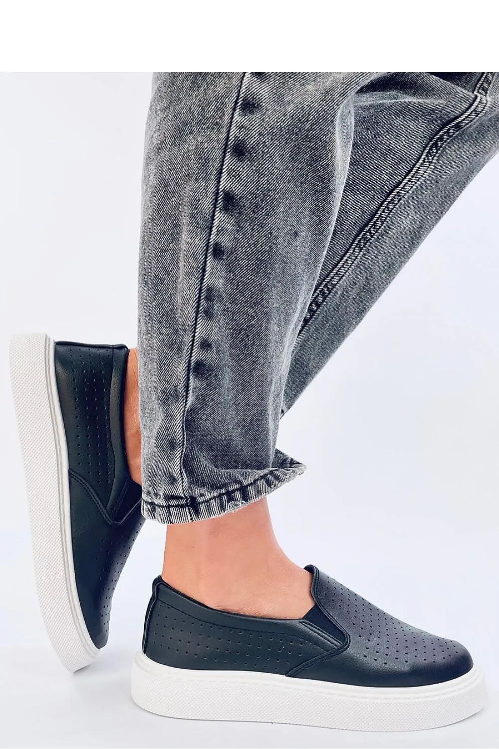 Openwork Women'S Slip-On Sneakers In Eco Leather