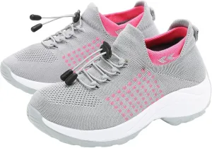 Orthopedic Sneakers Women Breathable Comfort Wear Shoes for Women Walking Slip On Trainers Casual Comfortable Athletic Cushion Thick Bottom Footwear