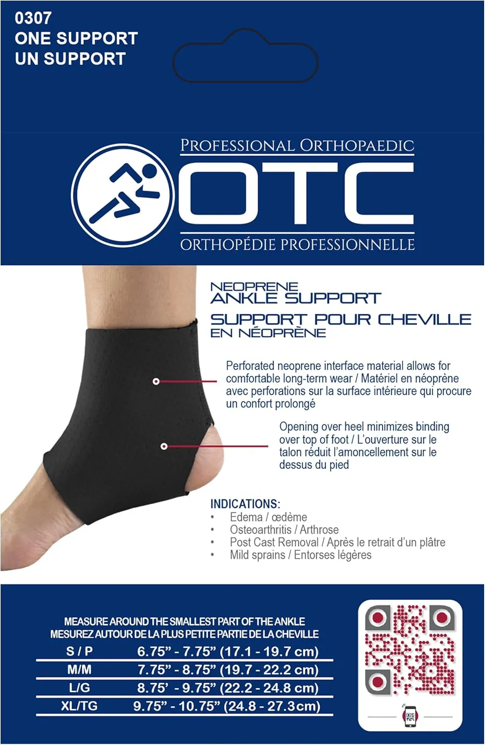 OTC Ankle Support, Slip-on Style, Neoprene