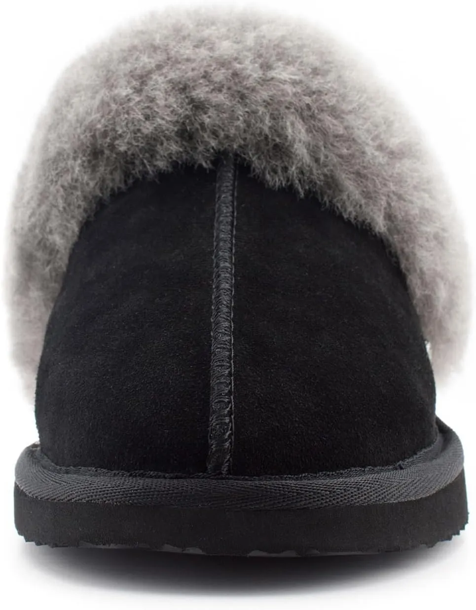 Parfeying Women's Sheepskin House Slippers Indoor Outdoor Shearling Shoes for Women