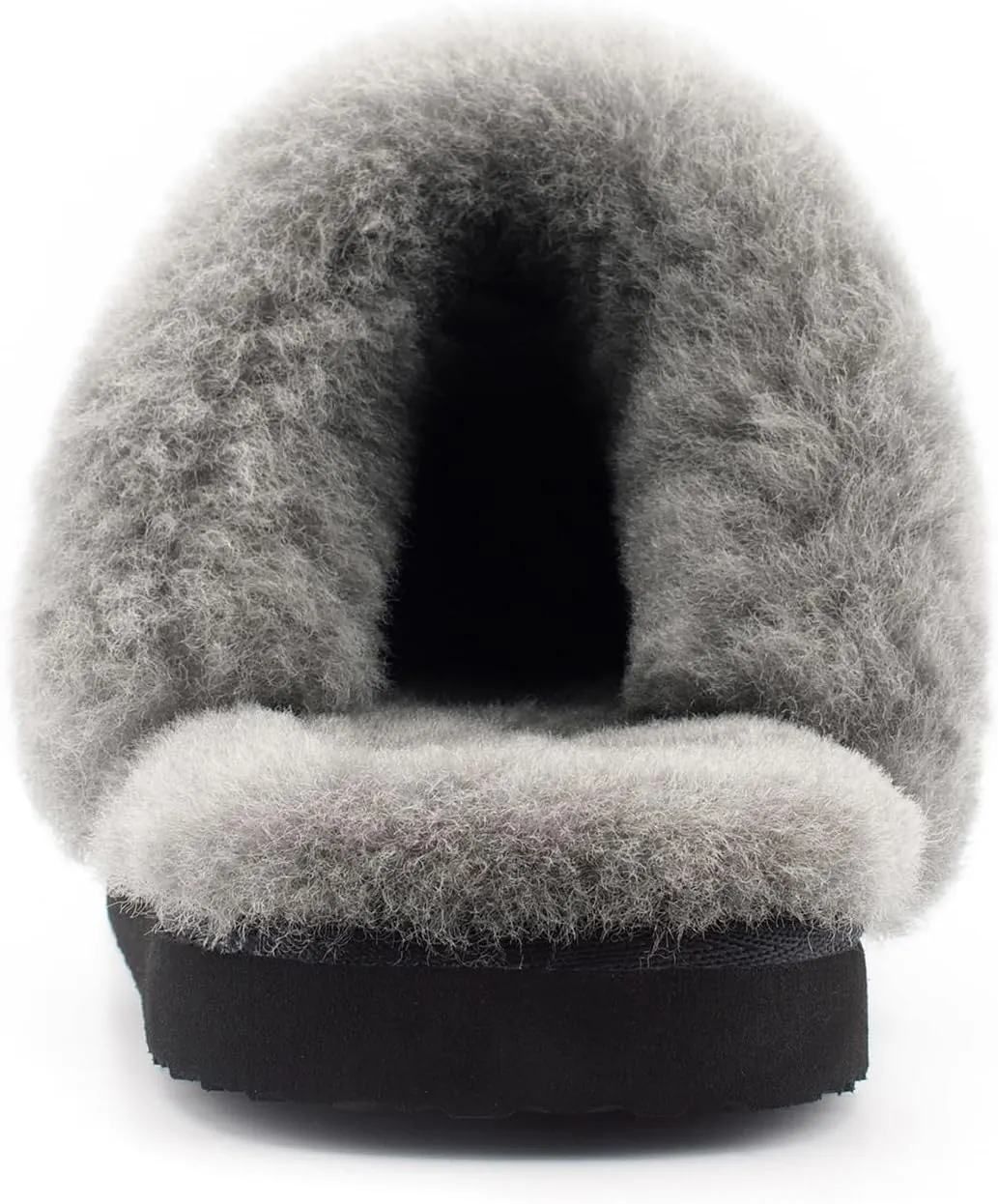 Parfeying Women's Sheepskin House Slippers Indoor Outdoor Shearling Shoes for Women