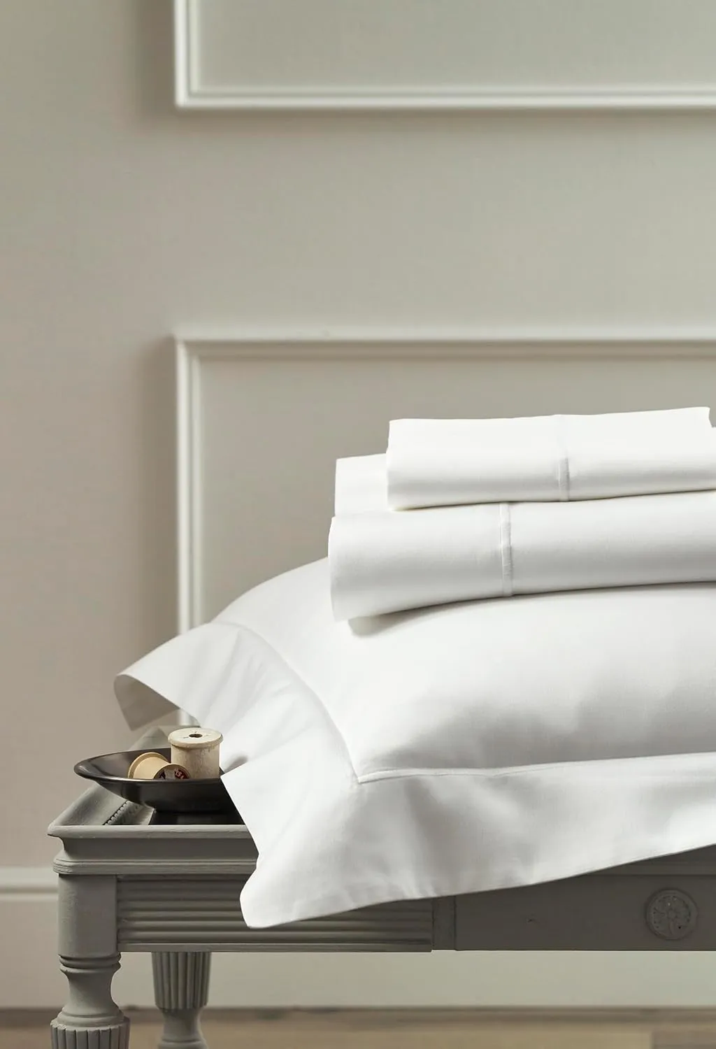 Peacock Alley Soprano Luxury Sateen Sheet Sets - 100% Long Staple Cotton, 420 Thread-Count, Soft and Smooth Sateen Weave - King, Ivory