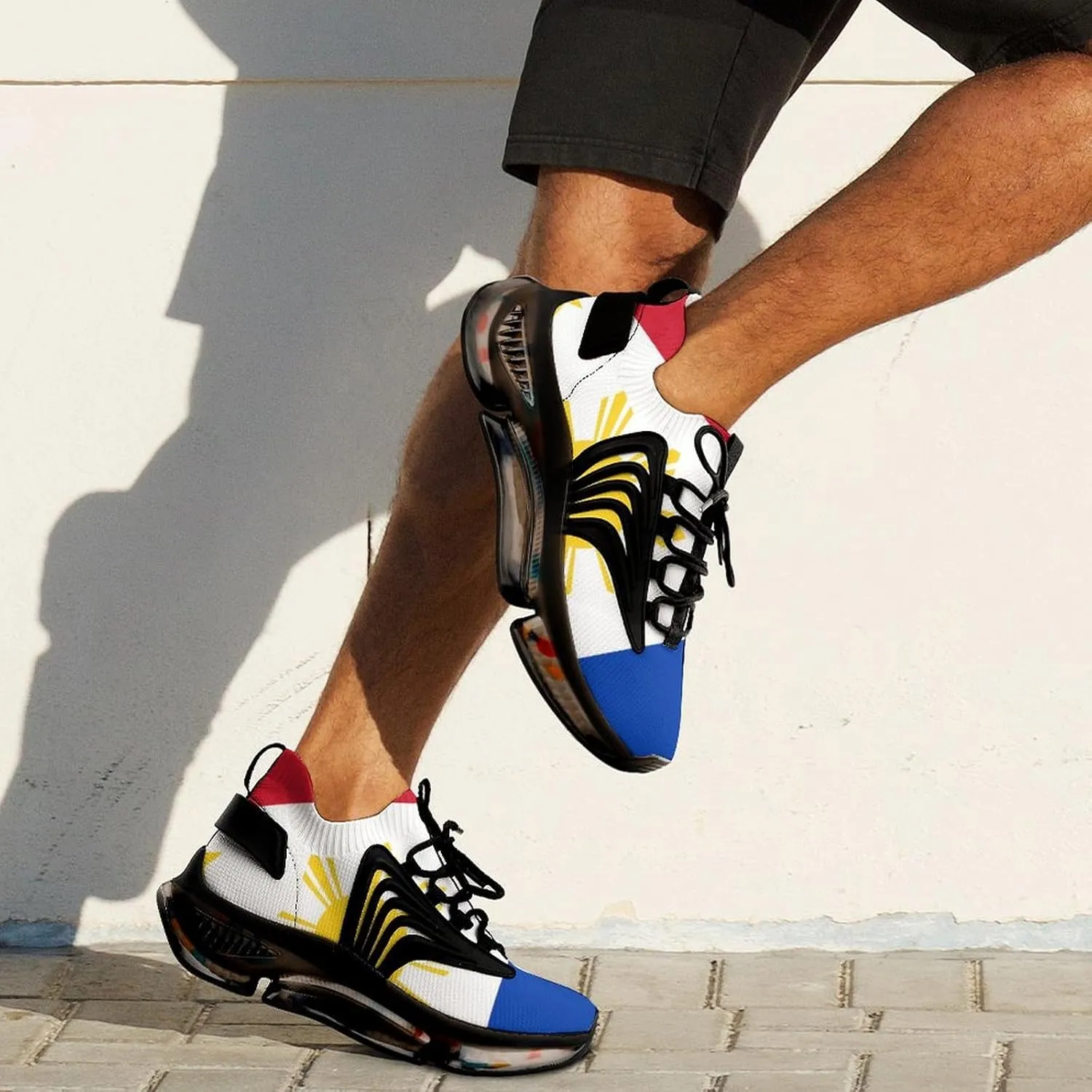 Philippines Flag Comfortable Running Shoes for Men Quick Dry Non-Slip Tennis Gym Sneakers