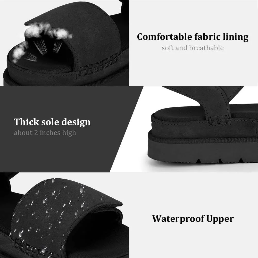 Platform Sandals Women Summer Comfortable Non-Slip Adjustable Double Strap Sandals
