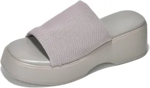 Platform Sandals Women Wedges Slides Chunky Heels Wedge Sandals Fabric Mule Fitted Cloud Lightweight Shoes Slipper  Memory Foam