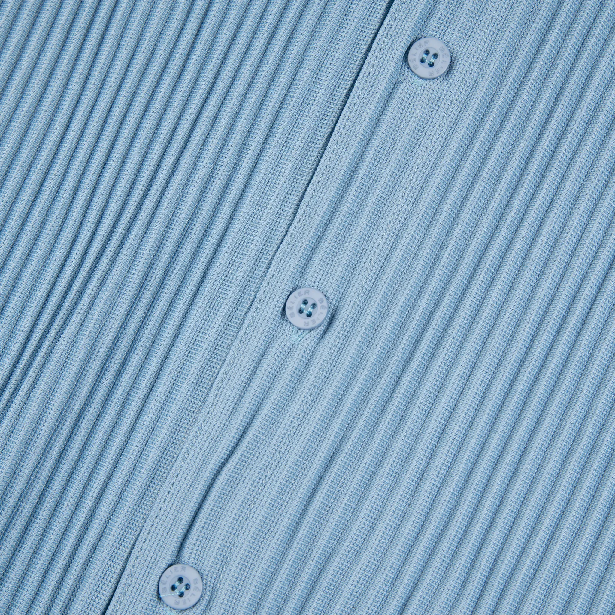 Pleated Light Blue Resort Shirt & Shorts