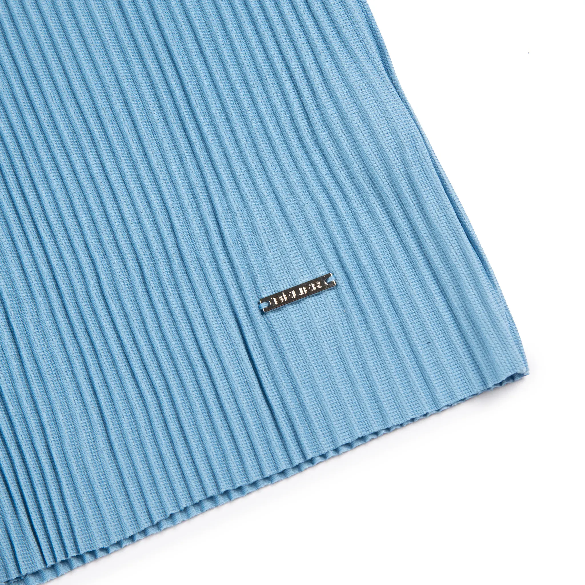 Pleated Light Blue Resort Shirt & Shorts
