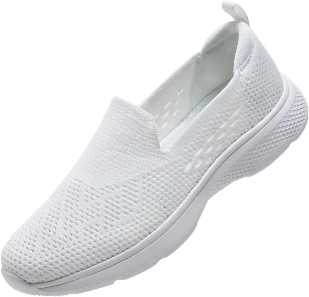 poemlady Walking Shoes Women Slip On Sneakers Knit Lightweight Comfortable Breathable Nurse Shoes for Work Travel
