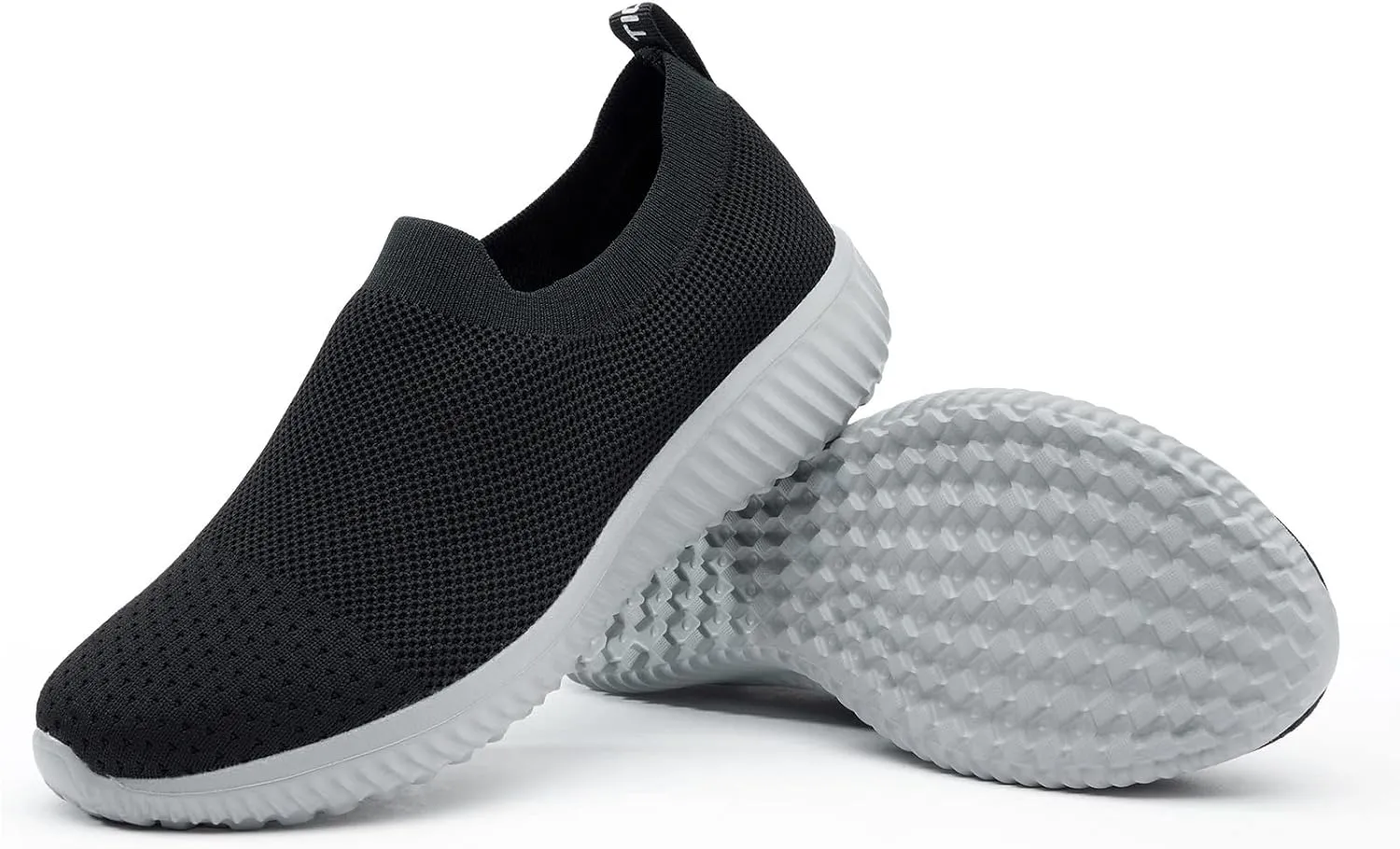 poemlady Walking Shoes Women Slip On Sneakers Knit Lightweight Comfortable Breathable Nurse Shoes for Work Travel