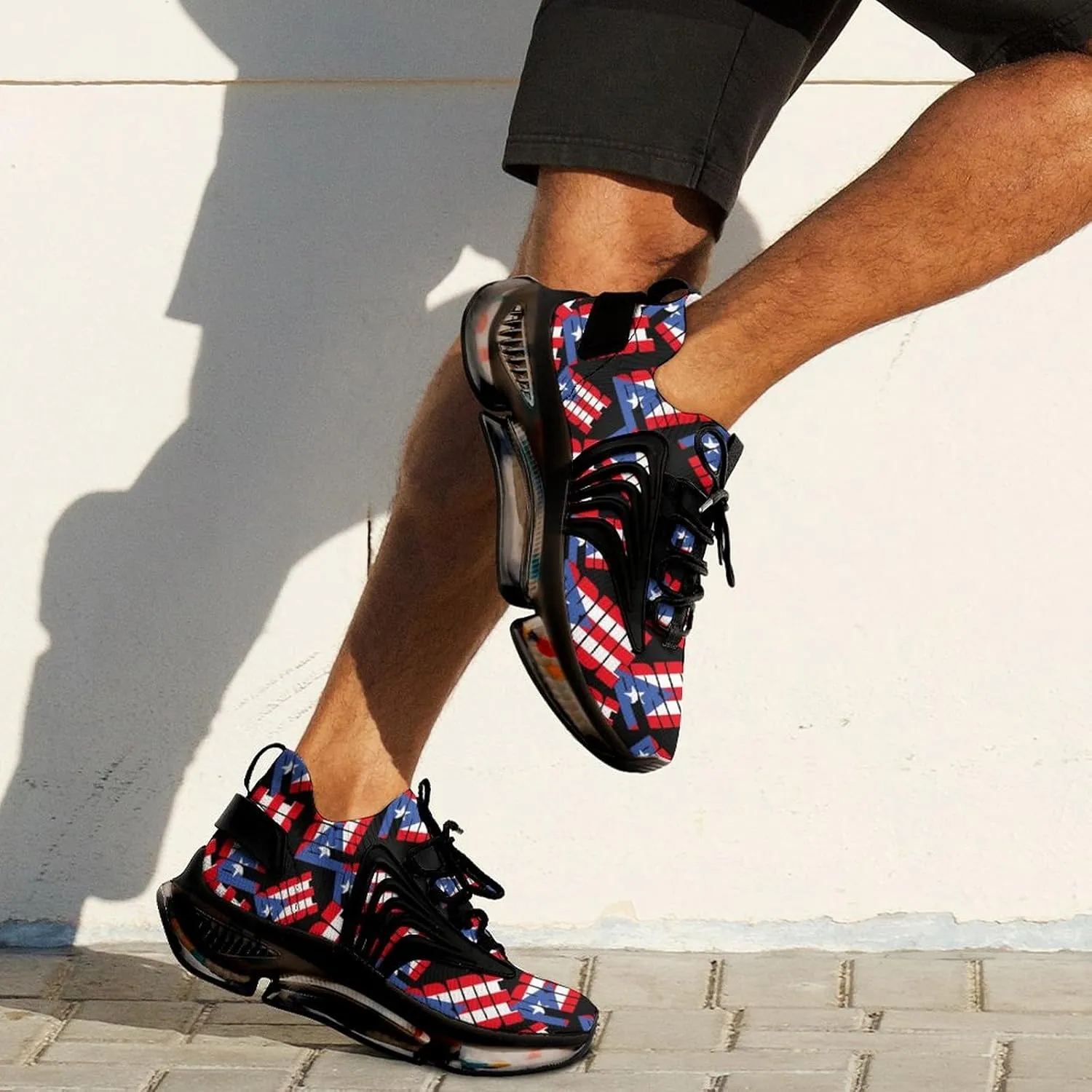 Puerto Rico Rican Flag Country Pride Men's Running Shoes Walking Sneakers for Women Athletic Lightweight Breathable Shoes