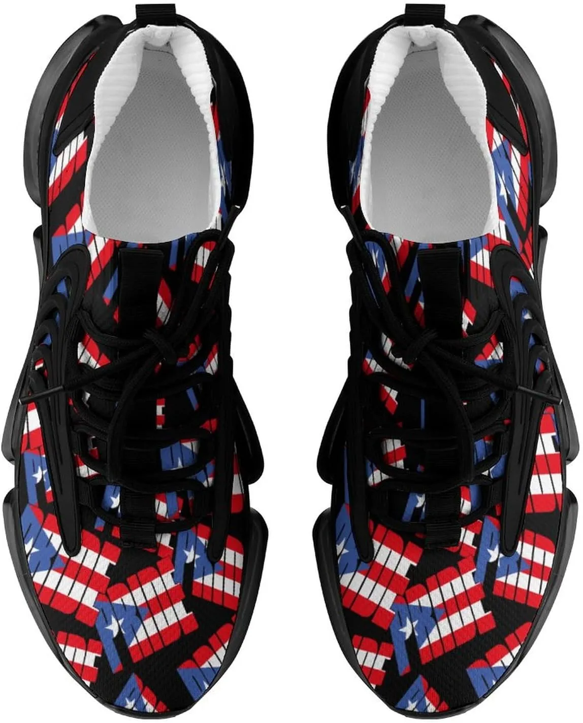 Puerto Rico Rican Flag Country Pride Men's Running Shoes Walking Sneakers for Women Athletic Lightweight Breathable Shoes