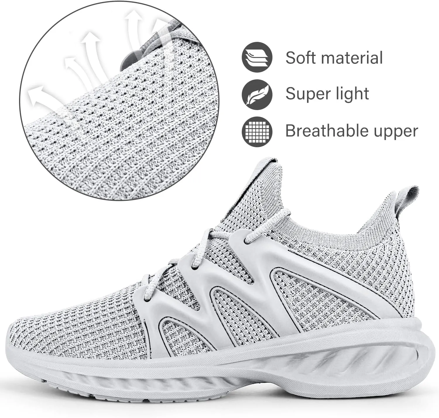 Pujcs Women Shoes Lightweight Tennis Shoes Non Slip Gym Workout Shoes Breathable Mesh Walking Womens Sneakers
