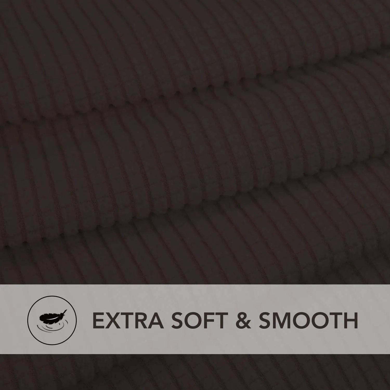 PureFit Stretch Sofa Slipcover – Spandex Jacquard Non Slip Soft Couch Sofa Cover, Washable Furniture Protector with Non Skid Foam and Elastic Bottom for Kids (Sofa, Chocolate)