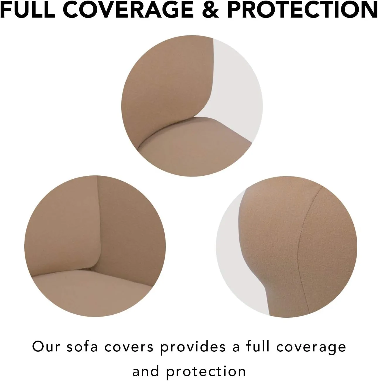 PureFit Super Stretch Chair Sofa Slipcover – Spandex Non Slip Soft Couch Sofa Cover, Washable Furniture Protector with Non Skid Foam and Elastic Bottom for Kids, Pets （Chair, Camel）