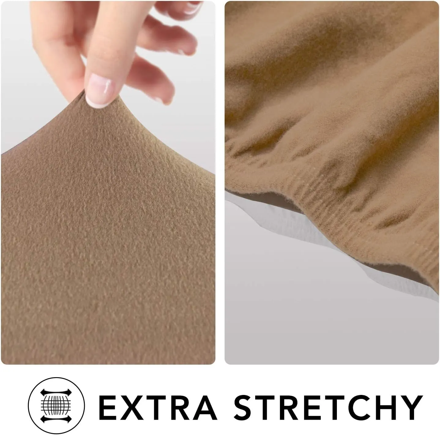 PureFit Super Stretch Sofa Slipcover – Spandex Non Slip Soft Couch Sofa Cover, Washable Furniture Protector with Non Skid Foam and Elastic Bottom for Kids, Pets （Sofa, Camel）