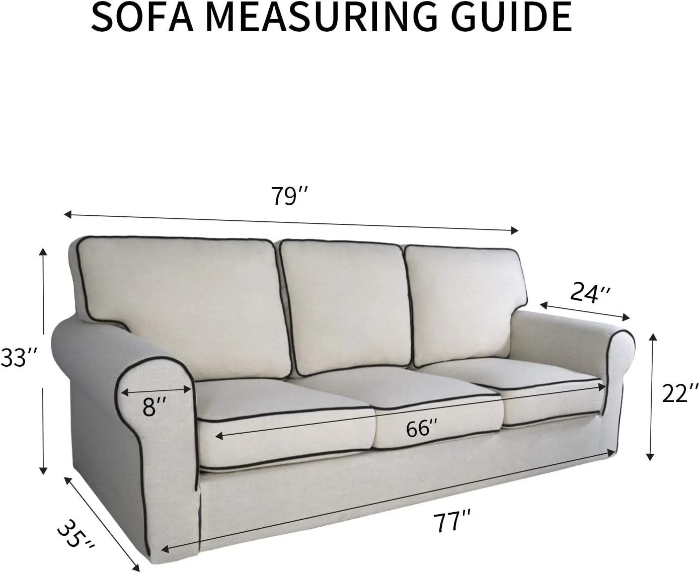 PureFit Super Stretch Sofa Slipcover – Spandex Non Slip Soft Couch Sofa Cover, Washable Furniture Protector with Non Skid Foam and Elastic Bottom for Kids, Pets （Sofa, Camel）