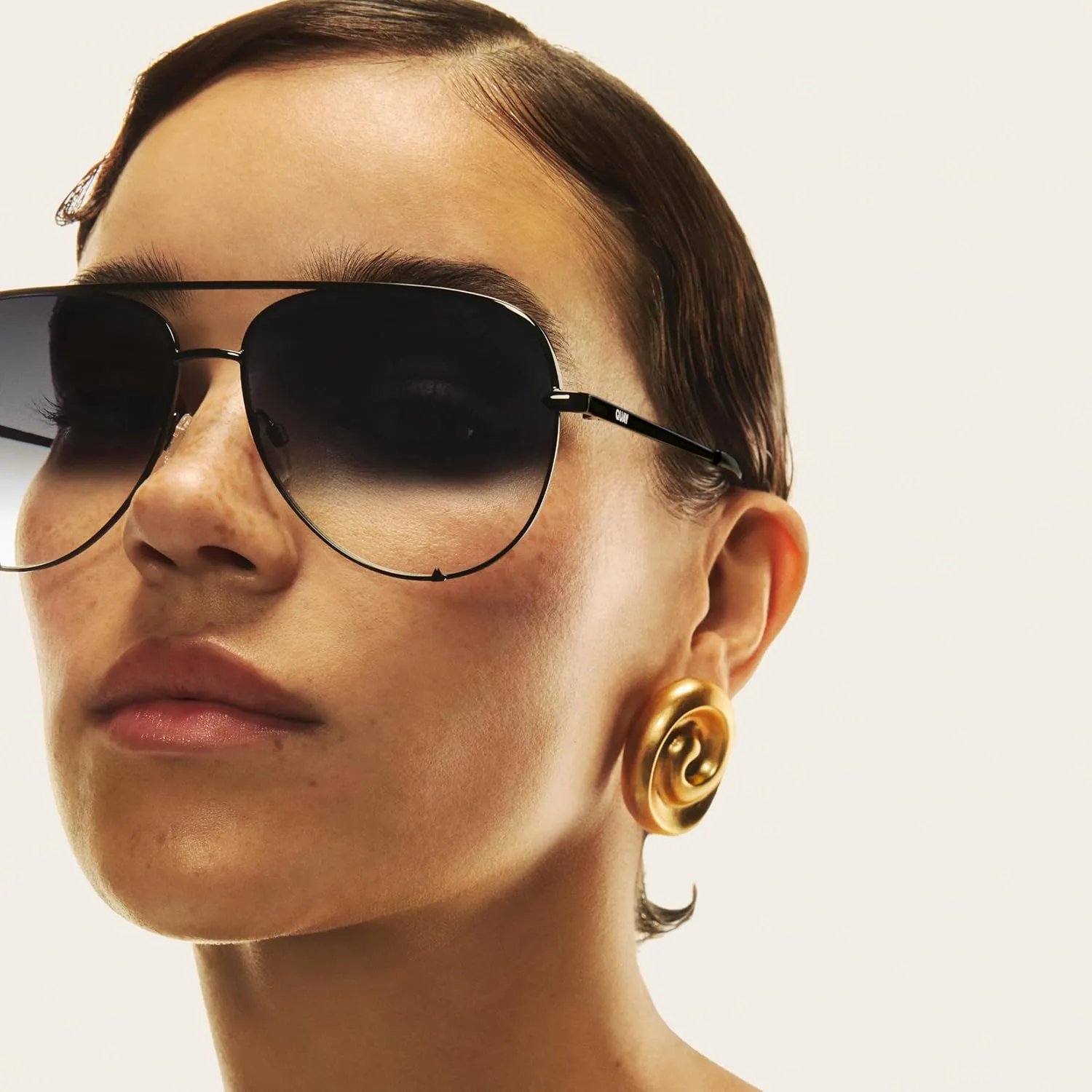 Quay - Sunglasses for Men & Women, Aviator Lenses with UV Protection, Oversized Sunglasses